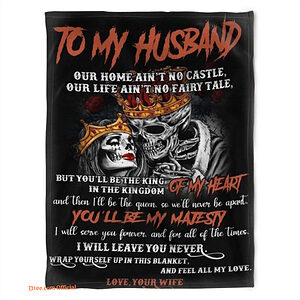 blanket to my husband i will serve you forever and for all of the times - Super King - Ettee