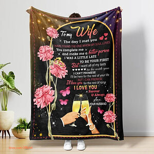 Valentine’s Day Quilt Blanket for My Wife - Light, Durable & Soft to Touch - Super King - Ettee