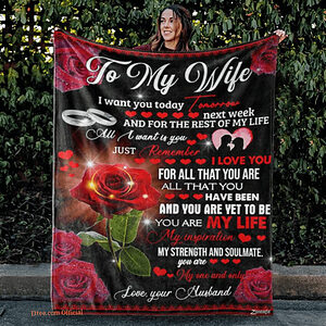 To My Wife I Want You Today Roses Quilt Blanket Gift For Valentine's Day - Ettee - gift