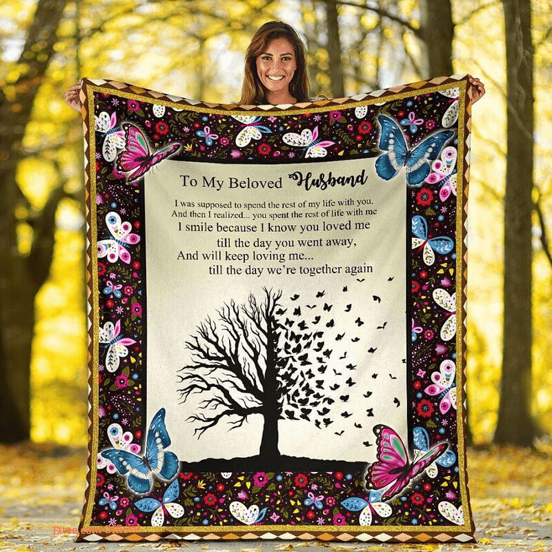 to my beloved husband you spent the rest of life with me fleece blanket - Super King - Ettee