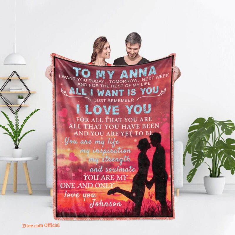 Valentine's Day To My Wife Customized Quilt Blanket. Light And Durable. Soft To Touch