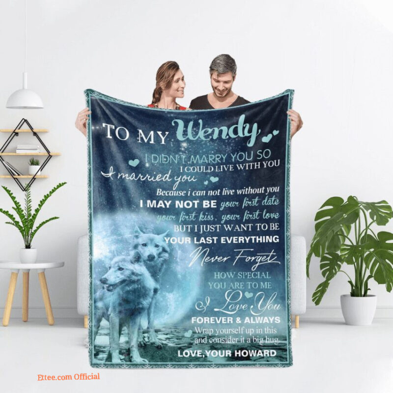 To My Wife Customized Quilt Blanket Gift For Valentine's