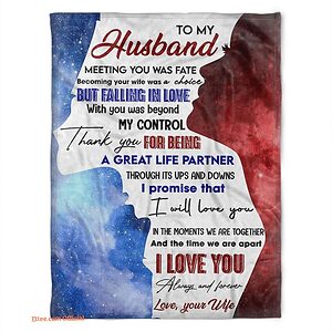to my husband blanket fleece thank you for being a great life partner - Super King - Ettee
