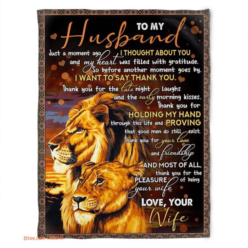 to my husband blanket holding my hand through this life gift for husband