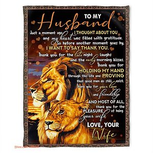to my husband blanket holding my hand through this life gift for husband - Super King - Ettee