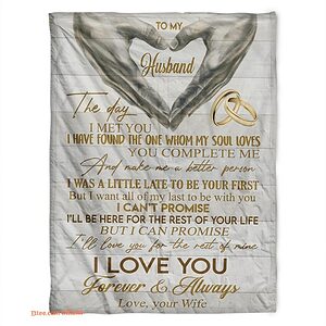 to my husband blanket i have found the one whom my soul loves - Super King - Ettee