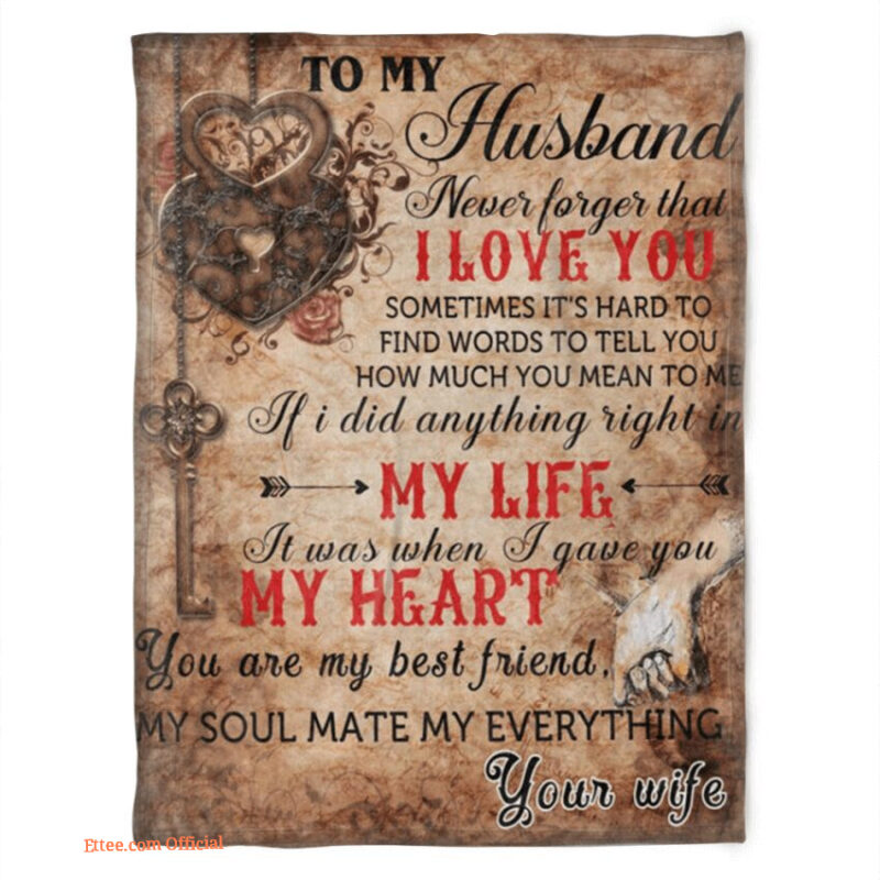to my husband blanket my soul mate my everything your wife
