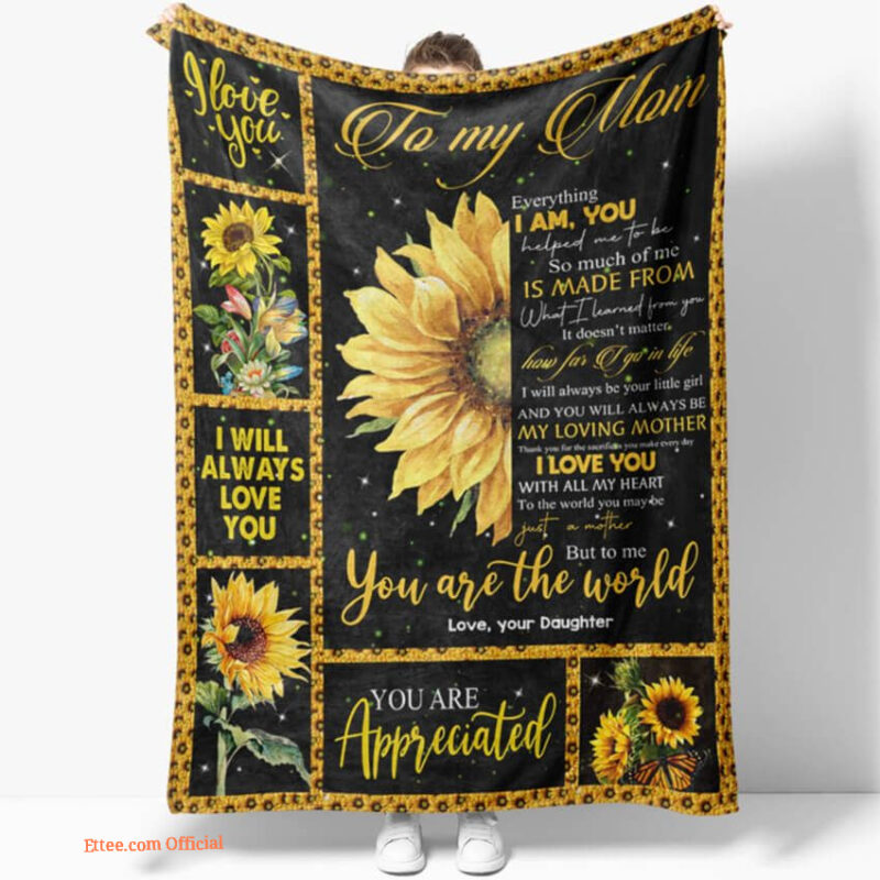Mother Quilt Blanket I Wil Always Love You. Light And Durable. Soft To Touch