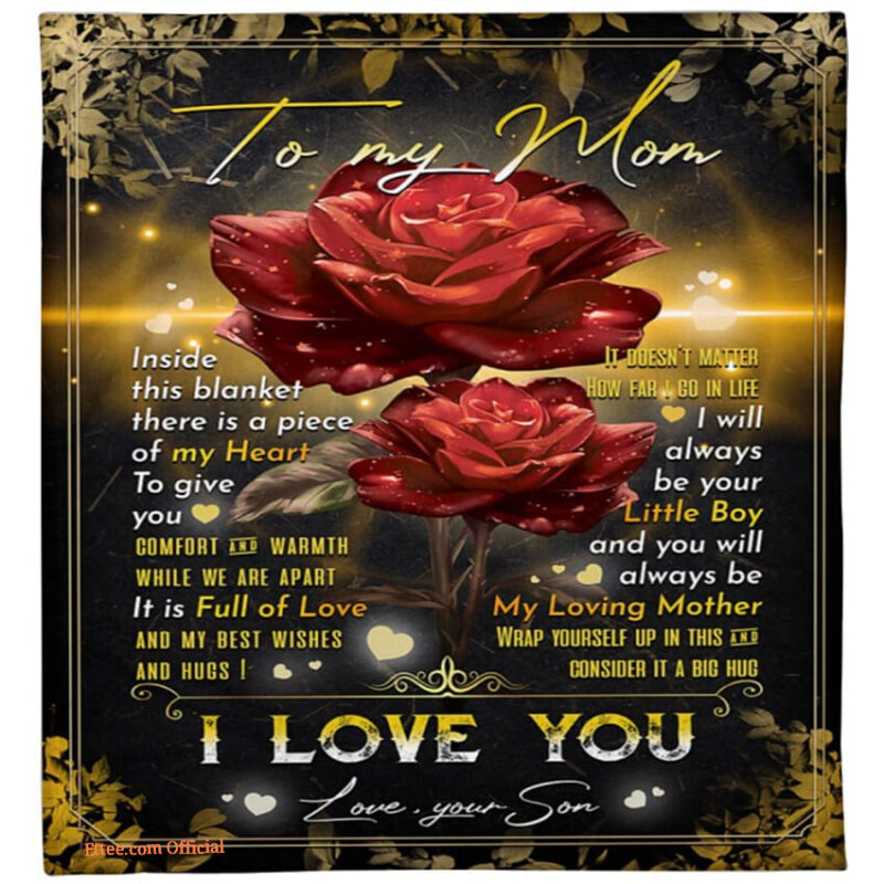I Love Mom Gift For Mother Quilt Blanket. Light And Durable. Soft To Touch