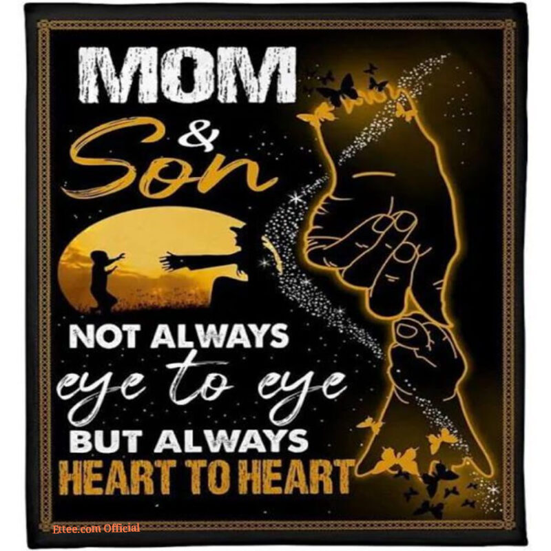 Mom And Son Not Always Eye To Eye But Heart To Heart Trending Quilt Blanket