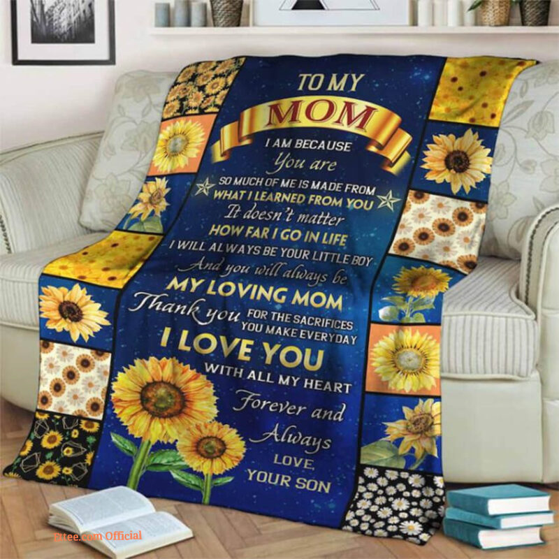 To My Mom Quilt Blanket. Lightweight And Smooth Comfort