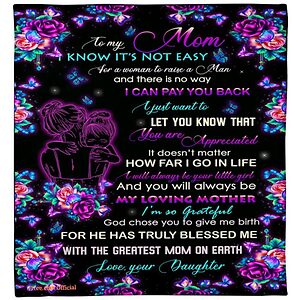 Gift For Mother I Know Its Not Easy Daughter To Mom Quilt Blanket - Super King - Ettee
