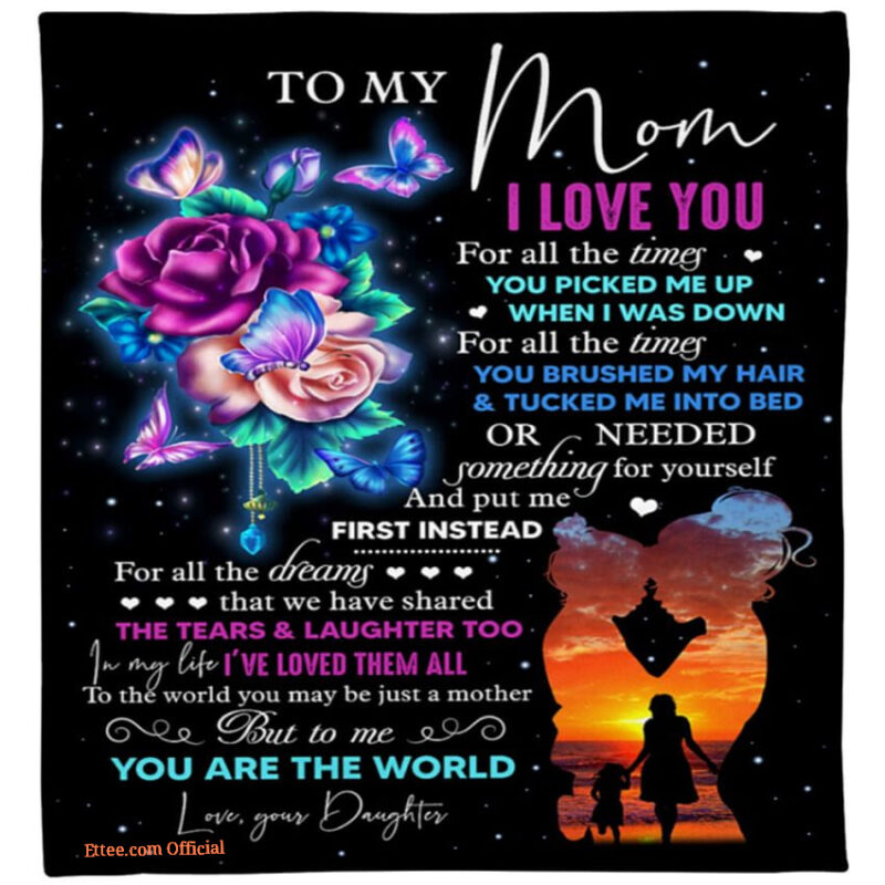 Gift For Mother. I Love You For All The Times Quilt Blanket. Soft To Touch