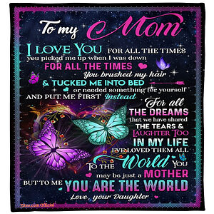 To My Mom I Love You For All The Times Quilt Blanket. Foldable And Compact - Super King - Ettee