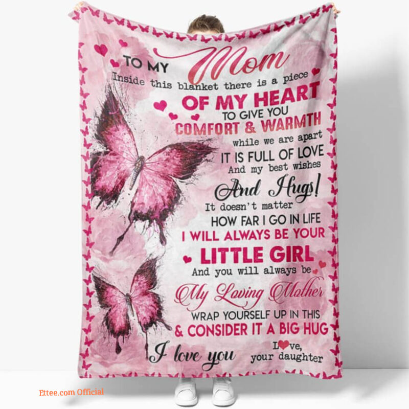 To My Mom Of My Heart Quilt Blanket. Light And Durable. Soft To Touch