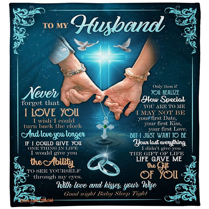 to my husband fleece blanket never forget that i love you