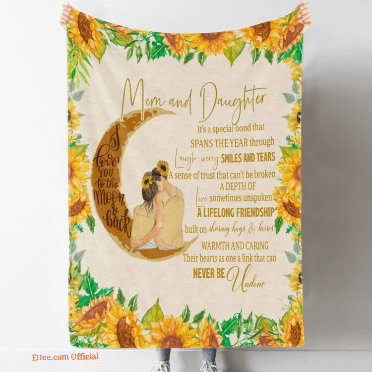I Love My Mom Quilt Blanket. Lightweight And Smooth Comfort