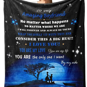 Valentine To My Boyfriend Quilt Blanket. Lightweight And Smooth Comfort - Super King - Ettee