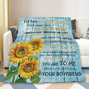 To My Girlfriend Quilt Blanket Gift For Valentine's Day. Light And Durable - Super King - Ettee