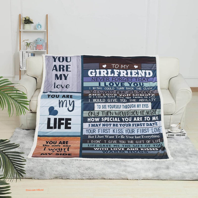 Valentine My Girlfriend Quilt Blankets. Lightweight And Smooth Comfort