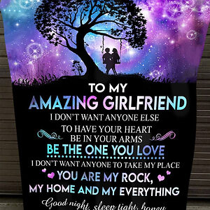 To My Amazing Girlfriend Purple Star Quilt Blanket. Foldable And Compact - Super King - Ettee