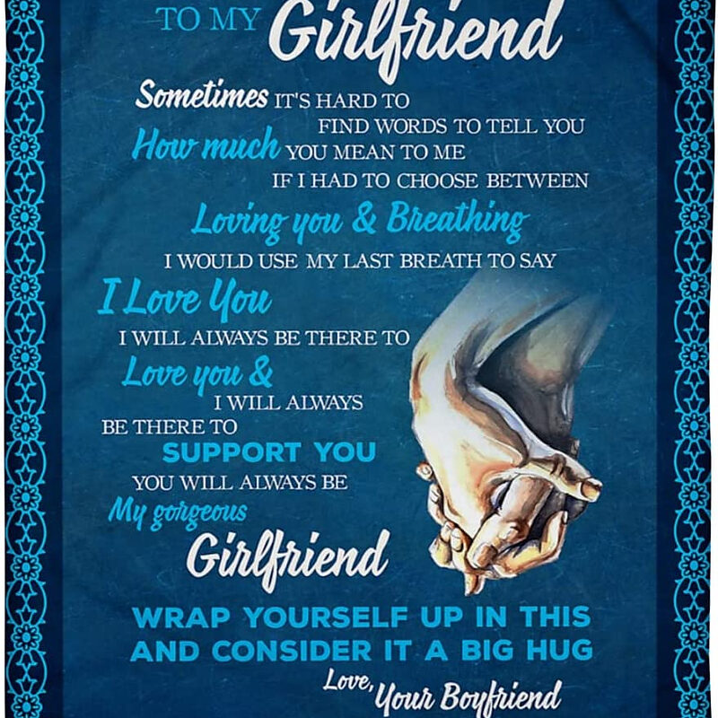 To My Girlfriend Quilt Blanket. Lightweight And Smooth Comfort - Super King - Ettee