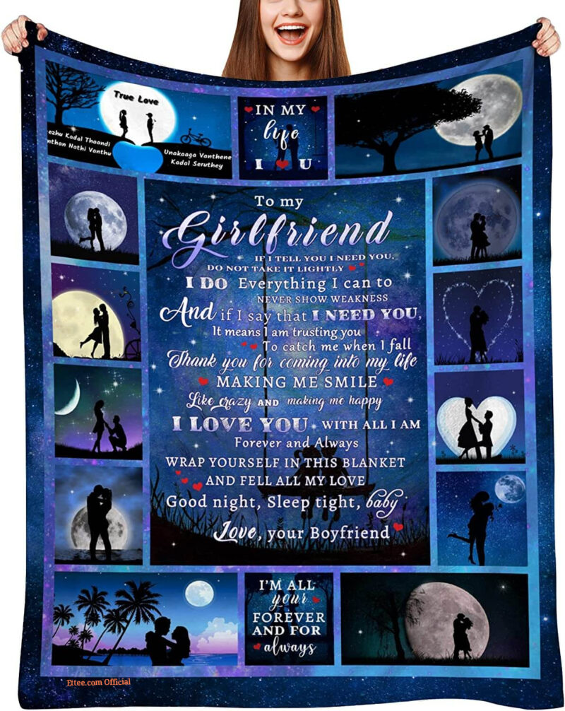 To My Girlfriends I Love You Quilt Blanket. Foldable And Compact