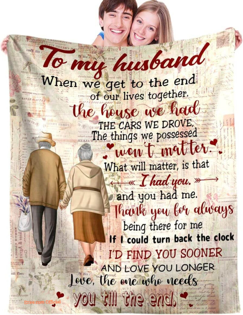 To My Husband Quilt Blanket Gifts. Romantic Anniversary Valentines