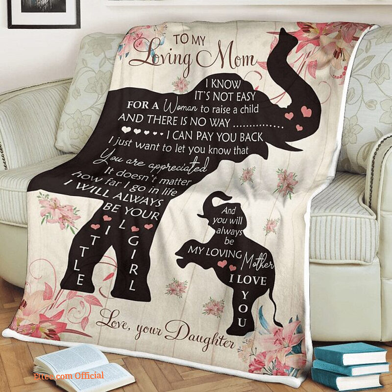 To My Mother Elephant Quilt Blanket Gift For Family. Foldable And Compact - Super King - Ettee