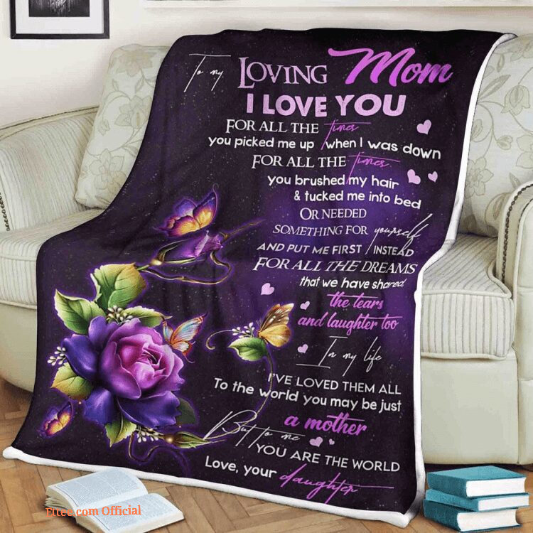 To My Mother For All The Dreams We Quilt Blanket. Foldable And Compact