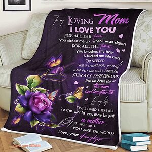 To My Mother For All The Dreams We Quilt Blanket. Foldable And Compact - Super King - Ettee