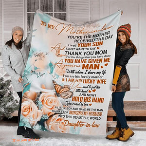 To My Mother I Just Want To Say Thank You Quilt Blanket. Foldable And Compact - Super King - Ettee