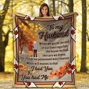 to my husband i had you and you had me fleece blanket - Super King - Ettee