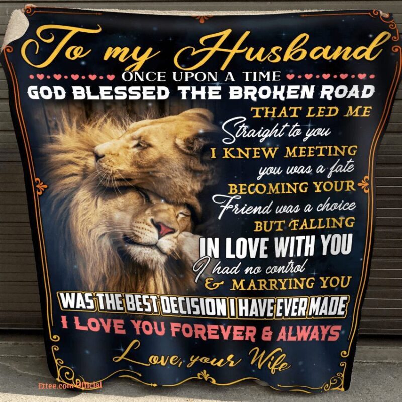 to my husband i love you forever always lion fleece blanket gift for couple