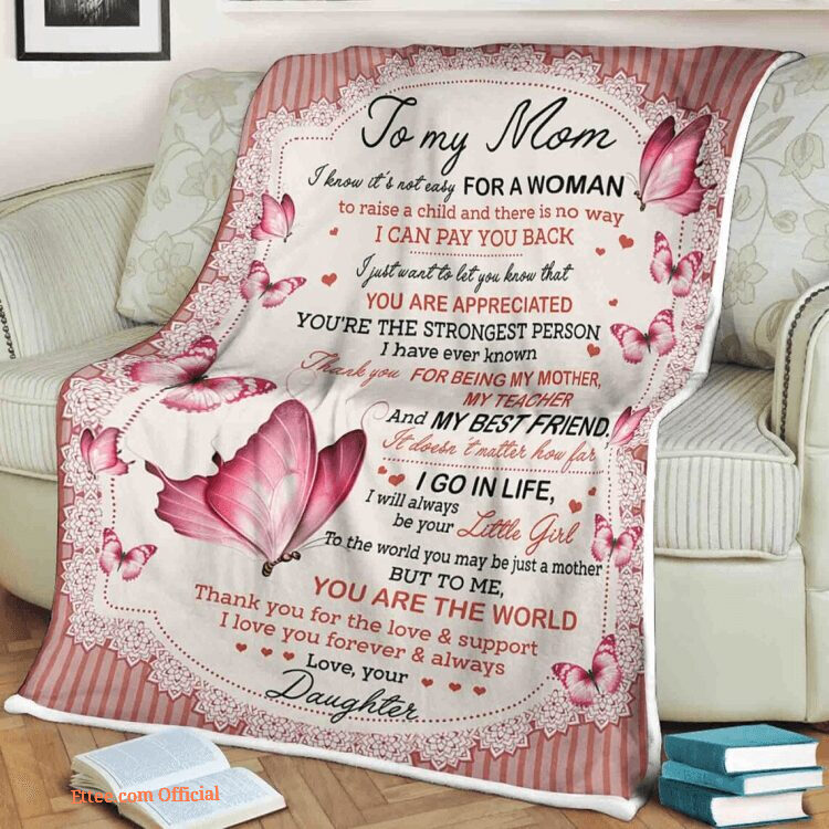 To My Mother Thank You For Your Love And Support Quilt Blanket