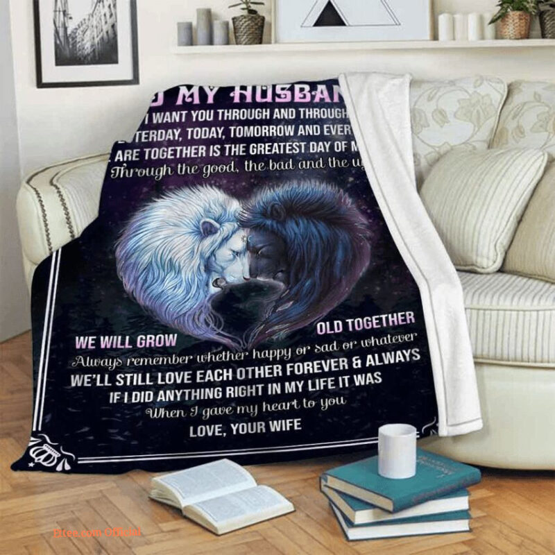 to my husband i want you through yesterday today tomorrow blanket