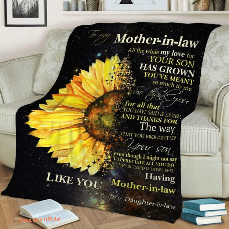 To My Mother Quilt Blanket All The While My Love For Your Son