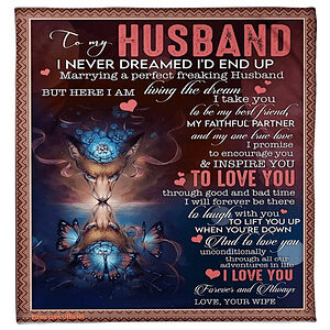 to my husband marrying a perfect freaking husband blanket - Super King - Ettee