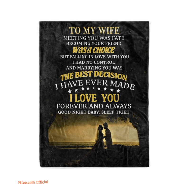 to my husband meeting you was fate fleece blanket
