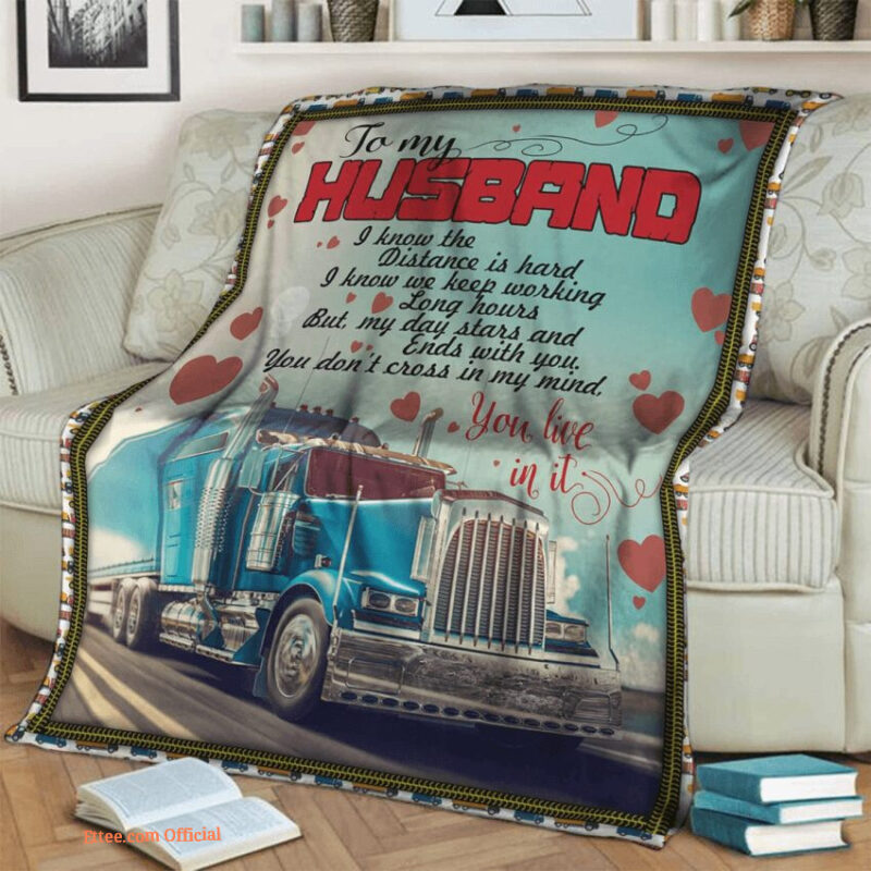 to my husband my day ends with you fleece blanket gift for family