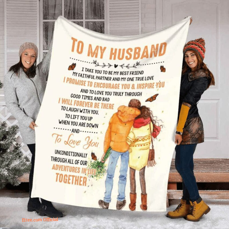 to my husband my faithful partner and my one true love fleece blanket