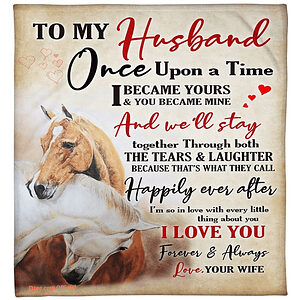 quilt blanket to my husband once upon a time i became yours - Super King - Ettee