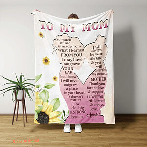 To My Mom Always Be My Greatest Mother Sunflower Quilt Blanket - Super King - Ettee