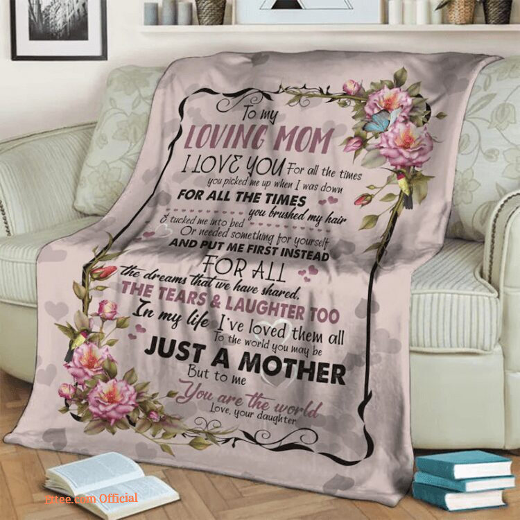 To My Loving Mom Rose Flower Quilt Blanket. Lightweight And Smooth Comfort
