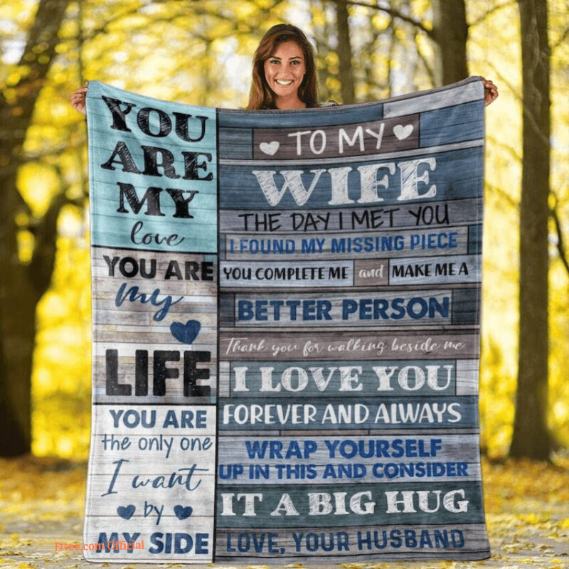gift for husband blanket to my wife the day i met you