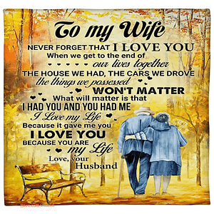 gift for wife blanket husband to wife never forget that i love you blanket - Super King - Ettee