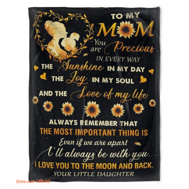 To My Mom Quilt Blanket - Lightweight & Smooth Comfort, Foldable & Compact