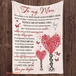 To My Mom Quilt Blanket Gift For Family. Lightweight And Smooth Comfort - Super King - Ettee