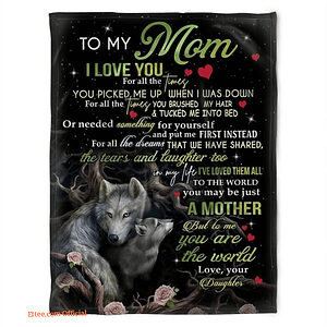 To My Mom I Love You For All The Times You Quilt Blanket. Soft To Touch - Super King - Ettee
