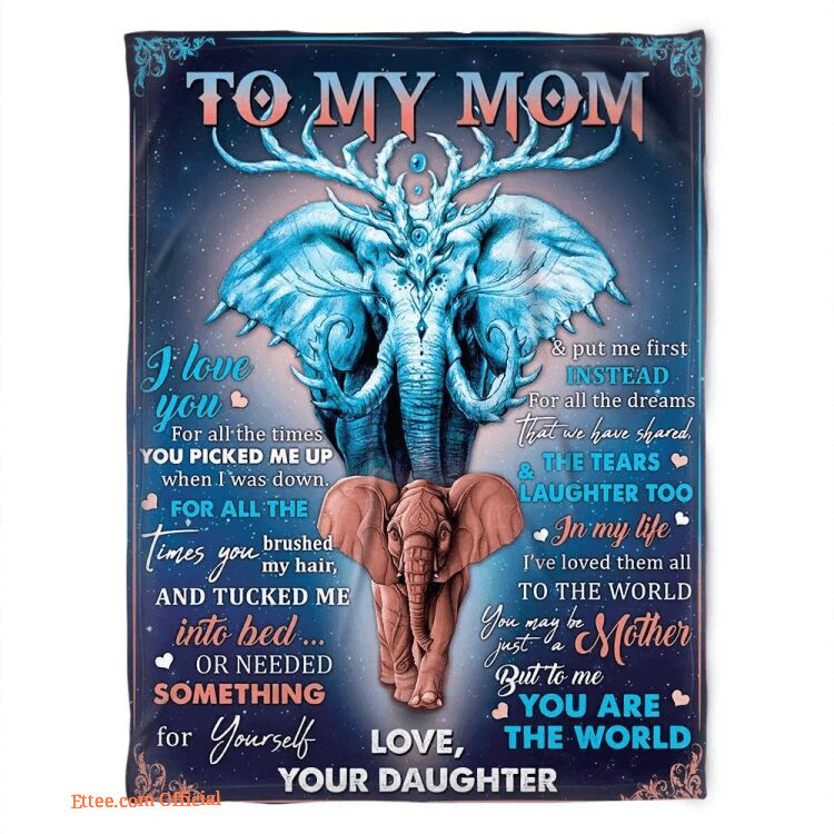To My Mom I Love You For All The Times You Quilt Blanket. Light And Durable